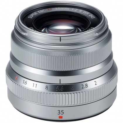 Fujifilm XF 35mm f2.0 R WR lens, silver Fujifilm XF 35mm f2.0 R WR lens, silver