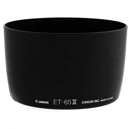 Canon Lens Hood ET-65/III for the EF 85mm f/1.8 USM, EF100mm f/2.0 USM, EF100-300mm f/4.5-5.6 USM, E Canon Lens Hood ET-65/III for the EF 85mm f/1.8 USM, EF100mm f/2.0 USM, EF100-300mm f/4.5-5.6 USM, E