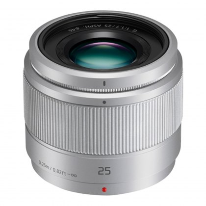 Panasonic 25mm f1.7 Lumix G ASPH lens, silver Panasonic 25mm f1.7 Lumix G ASPH lens, silver