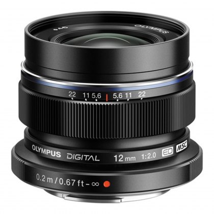 Olympus M.ZUIKO DIGITAL ED 12mm f2.0 lens, black Olympus M.ZUIKO DIGITAL ED 12mm f2.0 lens, black