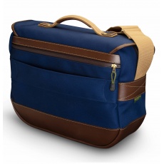 Billingham Eventer MkII Camera Shoulder Bag, Navy Canvas-Chocolate Trim