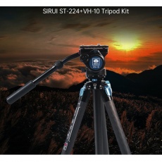 Sirui Superb Traveller 224 Carbon Fibre Tripod with VH-10 video head