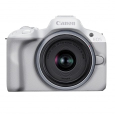 Canon EOS R50 Mirrorless Camera, White with RF-S 18-45mm lens Canon EOS R50 Mirrorless Camera, White with RF-S 18-45mm lens