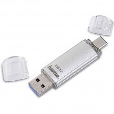 Hama C-Laeta USB-C Flash Drive, 32 GB, silver