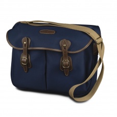 Billingham Hadley Large Camera Shoulder Bag, Navy Canvas-Chocolate Trim Billingham Hadley Large Camera Shoulder Bag, Navy Canvas-Chocolate Trim