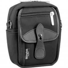 Billingham Compact Stowaway, Black Canvas-Black Leather trim