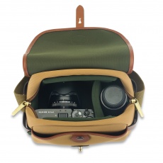 Billingham S2 Camera Shoulder Bag, Khaki Canvas-Tan Trim