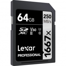 Lexar 64GB SDXC Silver UHS-II R250/W120MB/s V60