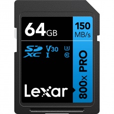 Lexar 64GB SDXC Blue R150/W104MB/s V30