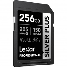 Lexar 256GB SDXC Silver Plus R205/W150MB/s V30