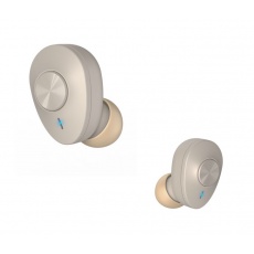 Hama Freedom Buddy Bluetooth Earbuds with Mic, Touch Control, Voice Control, Charging Case, Beige
