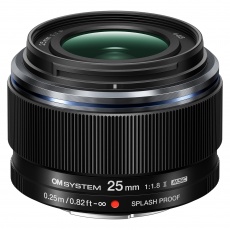 OM System M.Zuiko Digital ED 25mm F1.8 II lens, black OM System M.Zuiko Digital ED 25mm F1.8 II lens, black