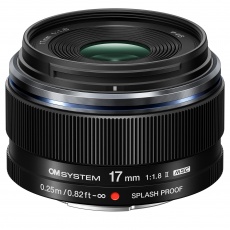 OM System M.Zuiko Digital ED 17mm F1.8 II lens, black