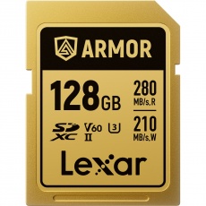 Lexar SDXC Pro Gold Series ARMOR UHS-II 128GB V60 IP68 Stainless Steel R280/W210MB/s Lexar SDXC Pro Gold Series ARMOR UHS-II 128GB V60 IP68 Stainless Steel R280/W210MB/s
