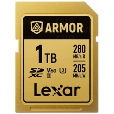 Lexar SDXC Pro Gold Series ARMOR UHS-II 1TB V60 IP68 Stainless Steel R280/W210 Lexar SDXC Pro Gold Series ARMOR UHS-II 1TB V60 IP68 Stainless Steel R280/W210