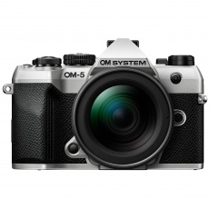 OM System OM-5 Mark II Mirrorless camera with 12-45mm Pro lens, Silver OM System OM-5 Mark II Mirrorless camera with 12-45mm Pro lens, Silver