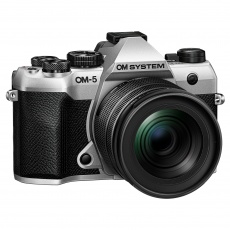 OM System OM-5 Mark II Mirrorless camera with 12-45mm Pro lens, Silver OM System OM-5 Mark II Mirrorless camera with 12-45mm Pro lens, Silver