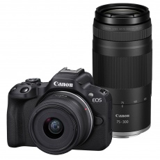 Canon EOS R50 Mirrorless Camera with 18-45 and 75-300mm lenses