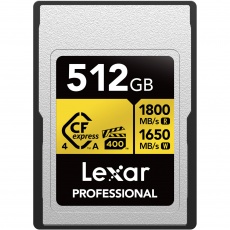 Lexar 256GB, CFexpress PRO Type A Gold 4, R1800/W1650MB/s, VPG400