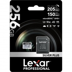 Lexar 256GB microSDXC Silver Plus R205/W100MB/s, V30