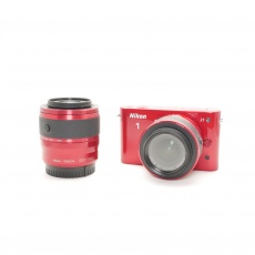 Used Nikon J1 Mirrorless camera with 10-30mm & 30-110mm lenses, Red Used Nikon J1 Mirrorless camera with 10-30mm & 30-110mm lenses, Red
