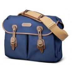 Billingham Icon Shoulder Bag, Navy Fibrenyte-Chocolate Trim
