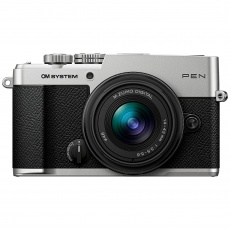 Pre-order Deposit for OM SYSTEM PEN, Silver with M. Zuiko Digital 14-42mm F3.5-5.6 III lens, Black