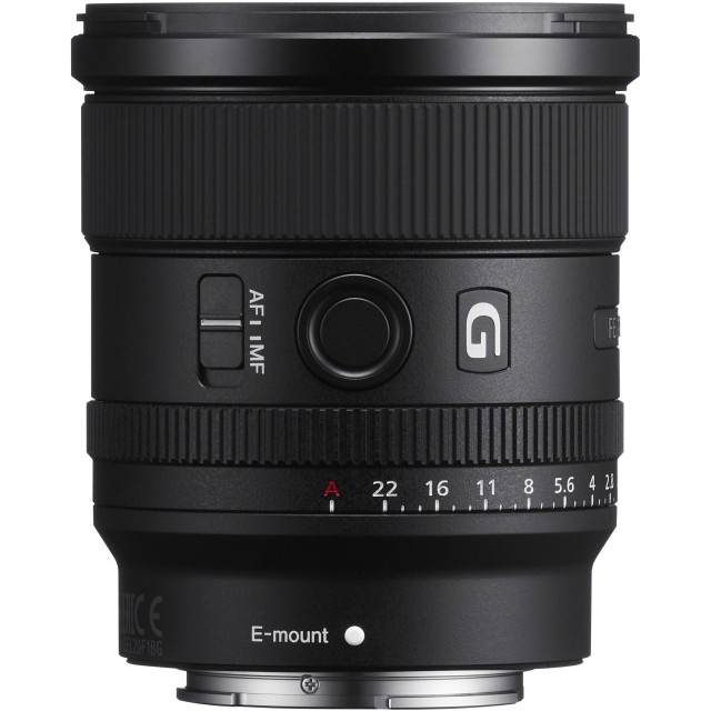 Sony FE 20mm f1.8 G lens