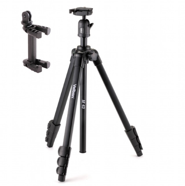 Velbon M43 Tripod with Ball head and Gopro/Smartphone adapter