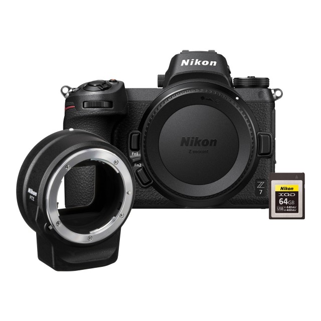 Nikon Nikon Z 7 Mirrorless Camera with FTZ Adapter and 64gb XQD