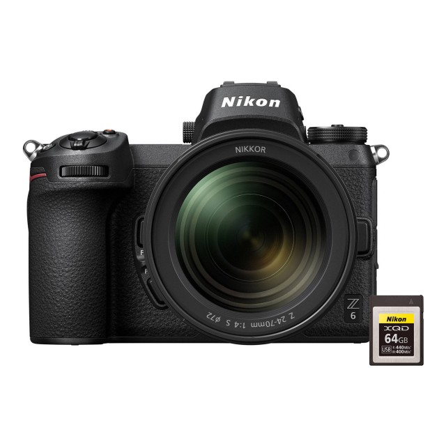 Nikon Nikon Z 6 Mirrorless Camera with 24-70mm Lens and 64gb XQD