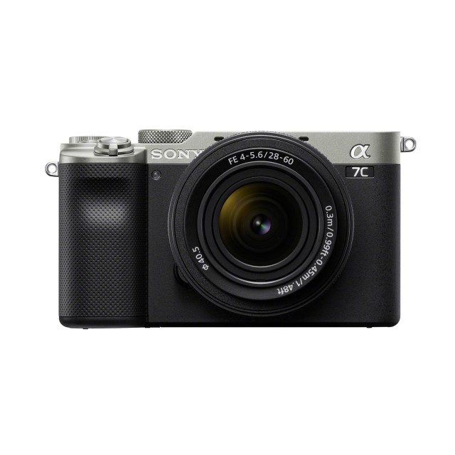 Sony Alpha 7C Mirrorless Camera, Silver with 28-60mm Lens