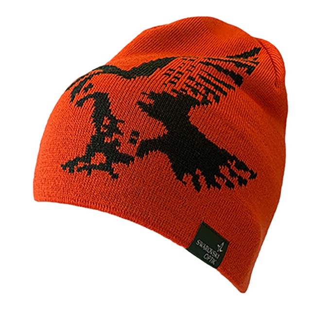 Swarovski Merino Beanie Hat Orange