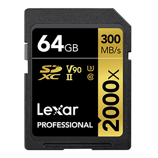Sundry Lexar SDXC card, 64gb Pro 2000x V90 U3 300mb/s