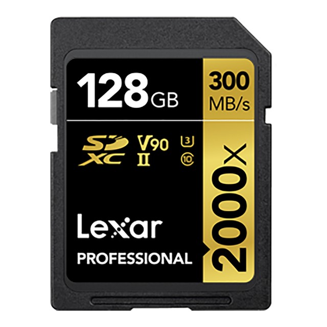 Sundry Lexar SDXC card, 128gb Pro 2000x V90 U3 300mb/s