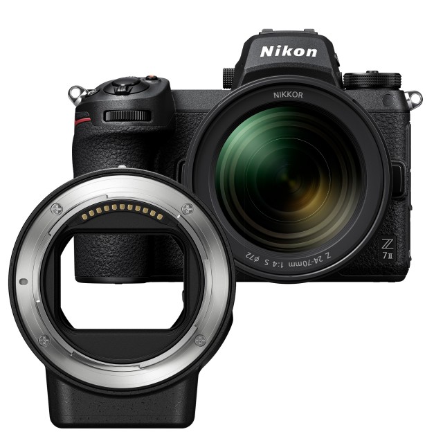Nikon Nikon Z 7II with 24-70 f4 S lens and FTZ mount adapter