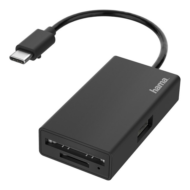 Hama USB-C Hub 3 Ports, USB-A plus SD/microSD Card Reader