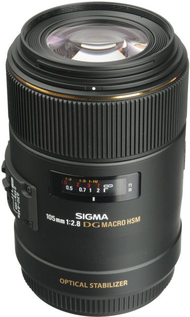 Sigma 105mm f2.8 Macro EX DG OS lens for Canon EOS