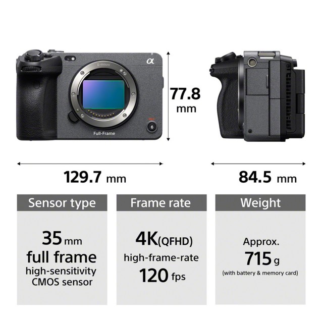 Sony FX3 Full-frame Cinema Line Camera Castle Cameras