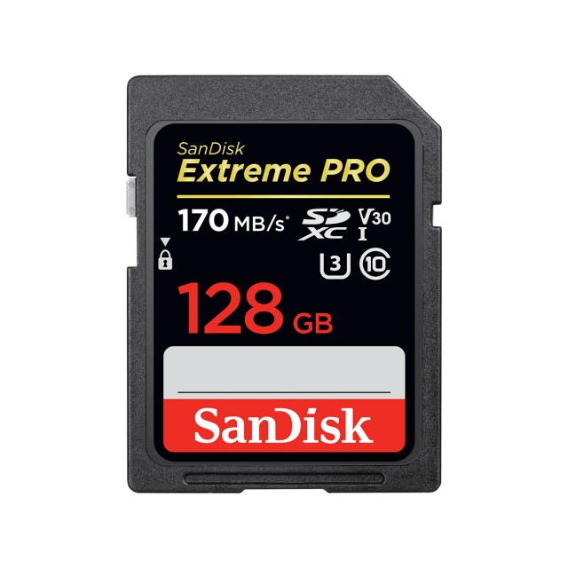 SanDisk SDXC card Extreme Pro V30, UHS-I, 128gb,170MB/s
