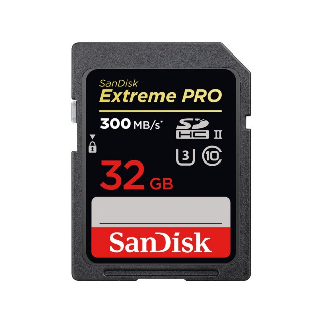 SanDisk SDHC card Extreme Pro UHS-II, 32gb, 300mbps