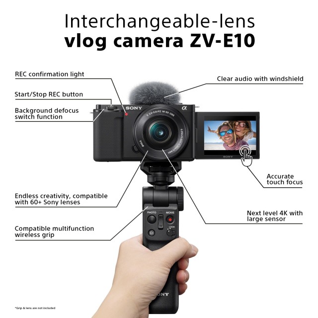 Sony ZV-E10 Interchangeable-lens Camera body - Castle Cameras