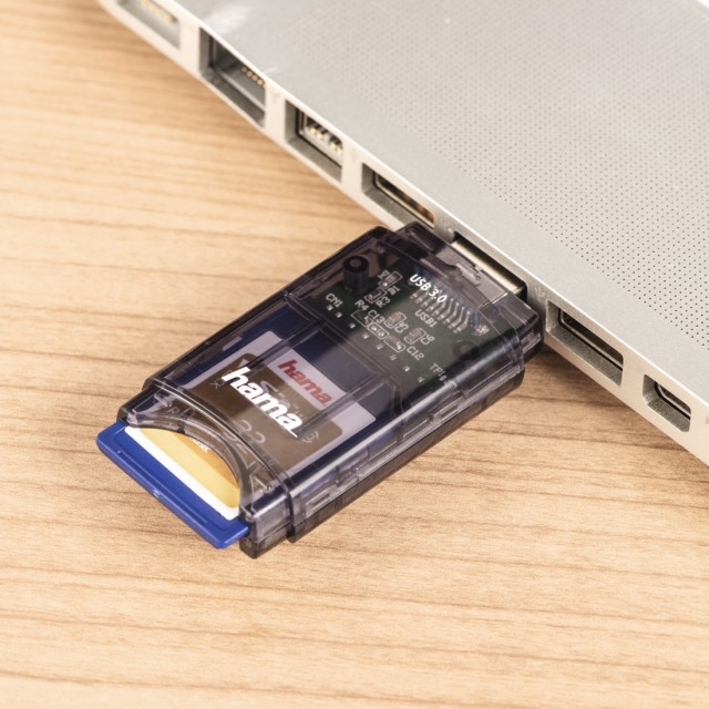Hama USB 3.0 Card Reader, SD/micro SD, anthracite - Castle Cameras