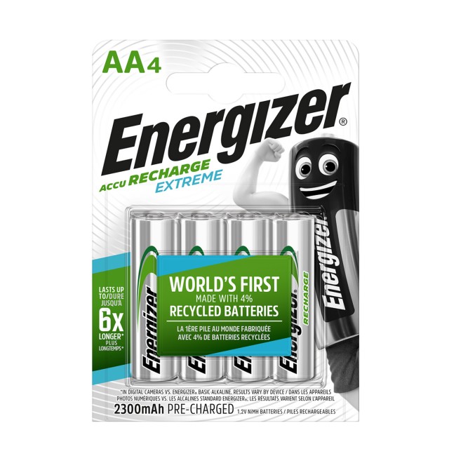 Energizer Energizer AA, pack of four 2300 mah rechargeable batteries