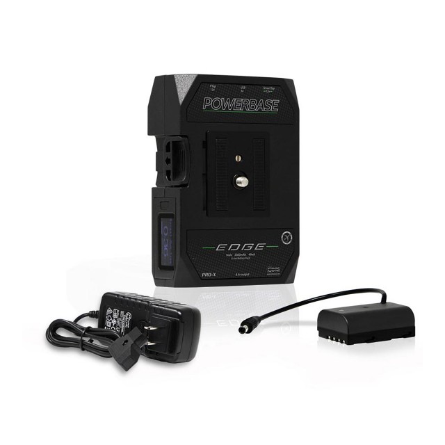 Core SWX Core SWX PowerBase EDGE Small Form Cine V-Mount Battery Pack 49wh, 14.8v  with Panasonic GH3/4/5/5S