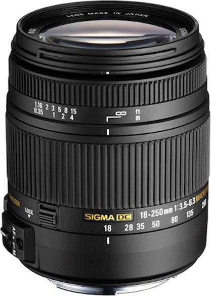 Sigma Sigma 18-250mm f3.5-6.3 DC Macro OS HSM lens for Canon EOS