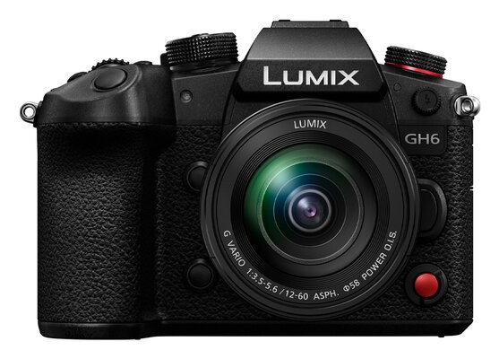 Lumix Panasonic Lumix GH6 mirrorless camera body with 12-60mm f3.5-5.6 lens