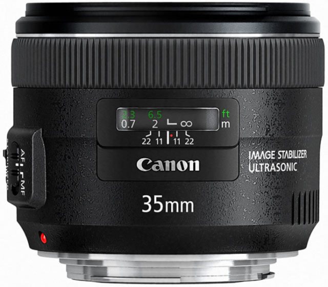 Canon EF 35mm f2 IS lens