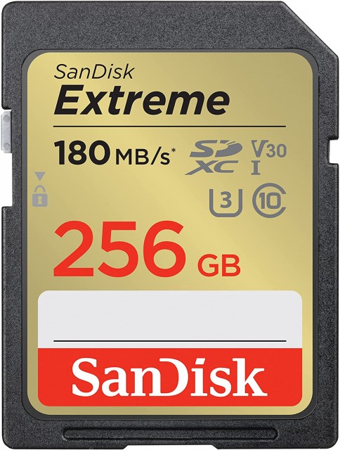 Sandisk SanDisk 256GB SDXC Extreme R180/W130MB/s V30