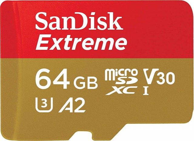 Sandisk SanDisk MicroSDXC card Extreme A2 C10 V30 UHS-I U3, 64GB, 170MB/s